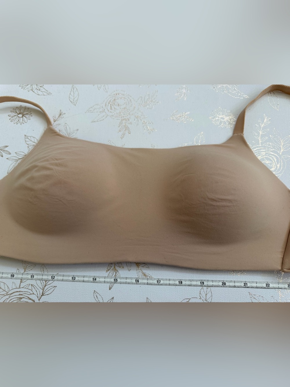 Auden Luxury Collection Luxe Stretch Lightly Lined Scoop Bralette Beige Large - Picture 3 of 11